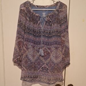 Women's Bohemian Print Top - Multicolor